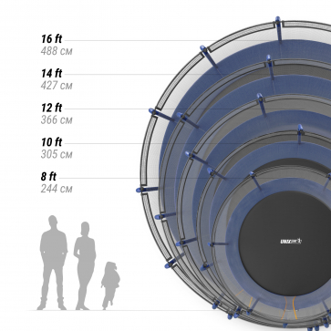 Батут UNIX Line SUPREME BASIC 14 ft (blue) - 10